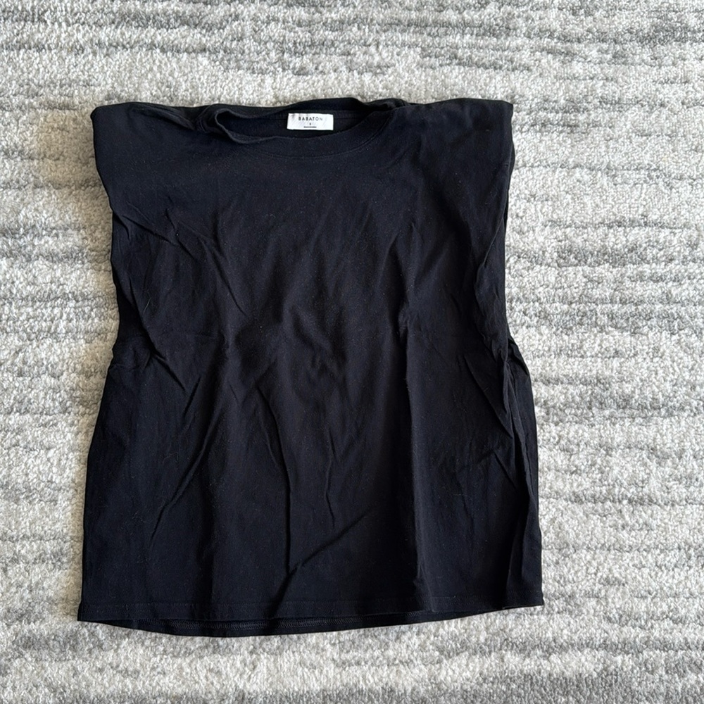Black BABATON tank with shoulder pads